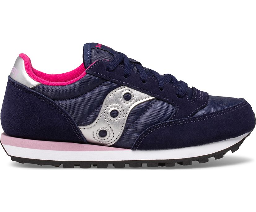 Kids' Saucony Jazz Original Sneakers Navy / Pink | Singapore 815OKIR